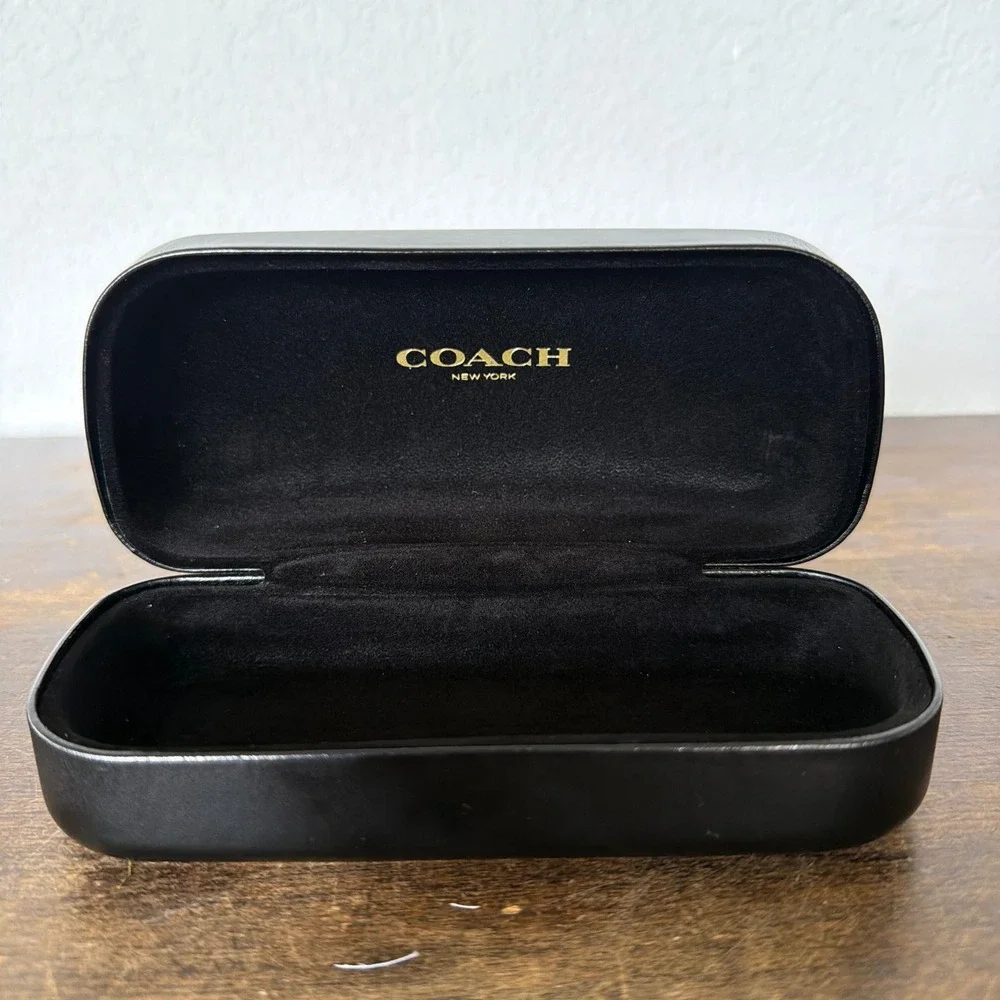 Coach Hard‎ Shell Glasses Case Glossy Black Sunglasses Eyeglasses Clamshell